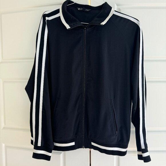 Athleta Sprint Track Jacket Featherweight Stretch Black Zip Front High Neck XL - Picture 2 of 9